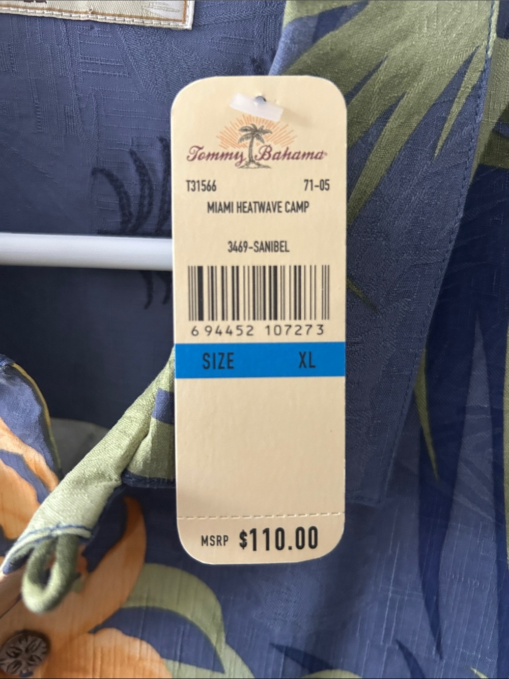 Tommy Bahama Tropical Silk Camp Shirt XL Miami Heatwave - Picture 3 of 7
